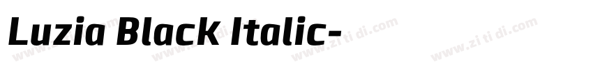 Luzia Black Italic字体转换